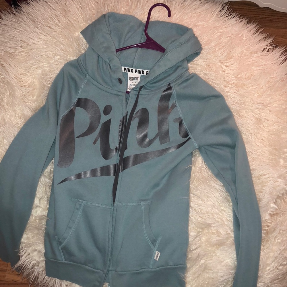 PINK zip up jacket w/ hoodie